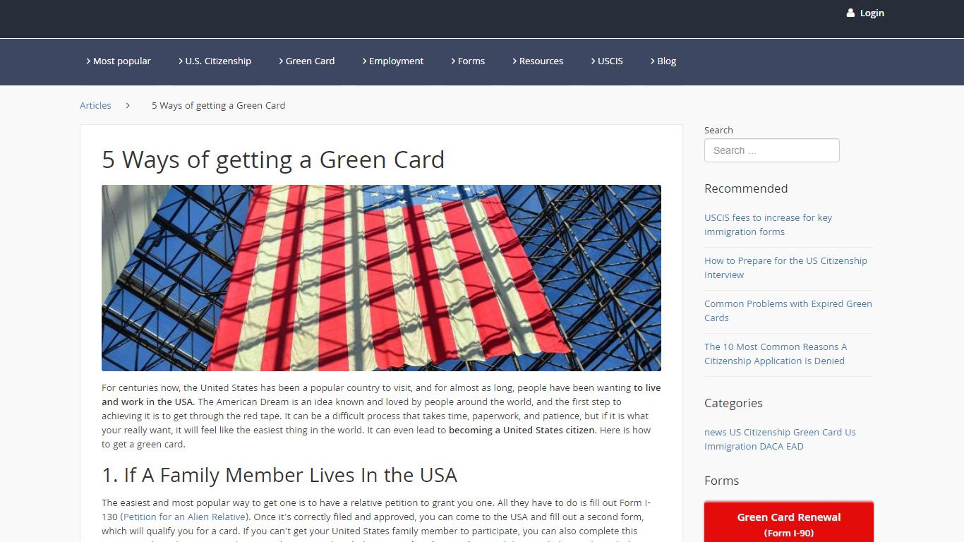 5 Ways of getting a Green Card - US Immigration